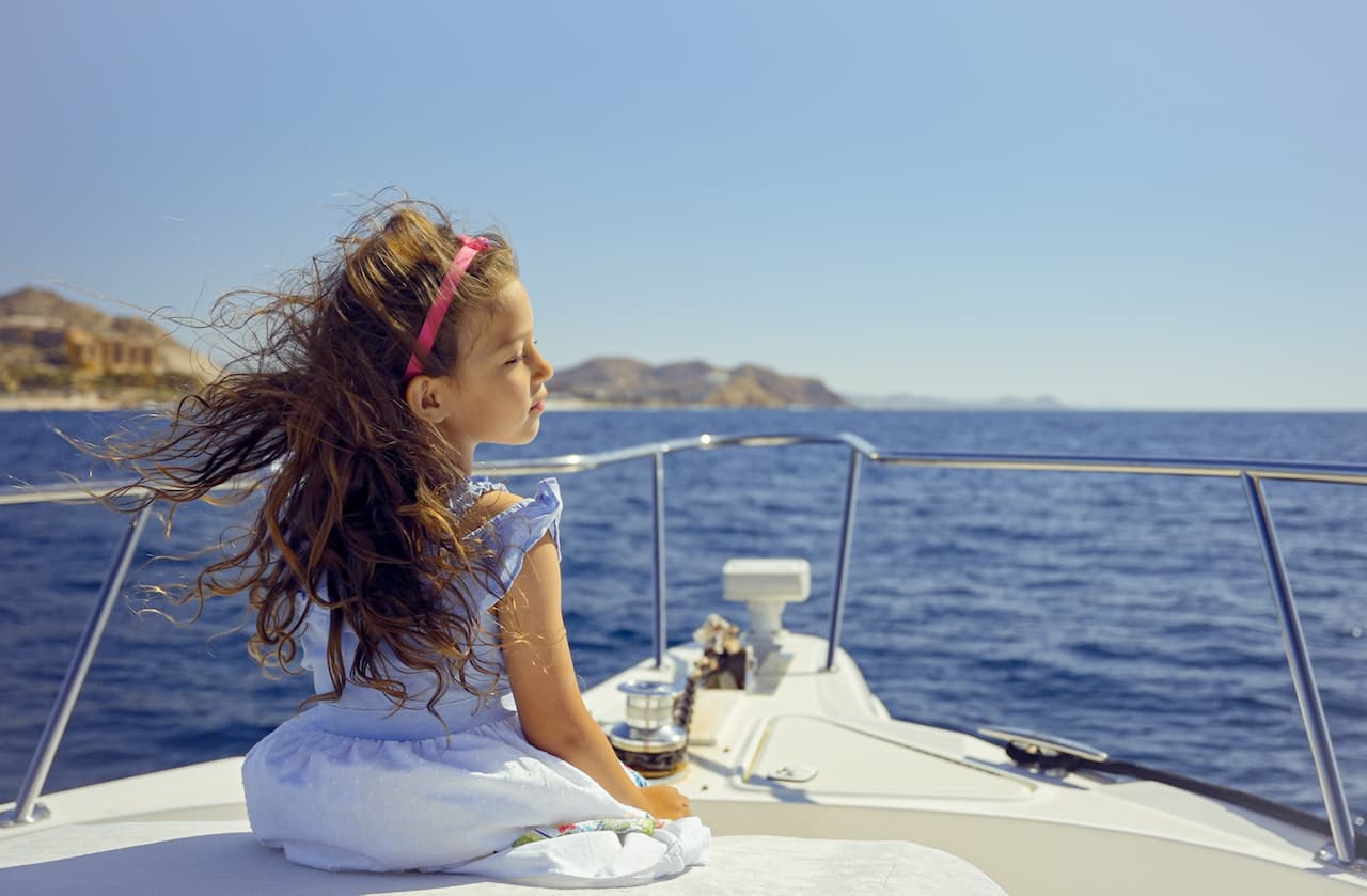 Girl on yacht A